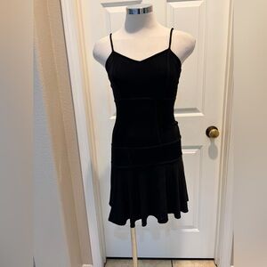 Chic Black Spaghetti Strap Mini Dress